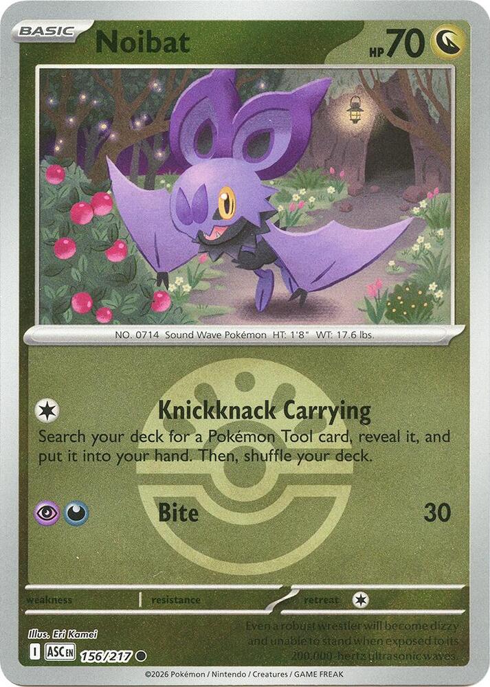 Noibat (Friend Ball) 156/217 card from ME: Ascended Heroes