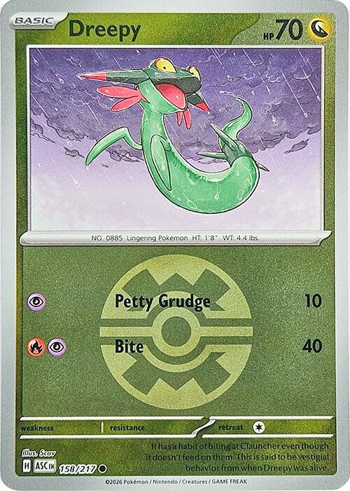 Dreepy (Quick Ball) 158/217 card from ME: Ascended Heroes
