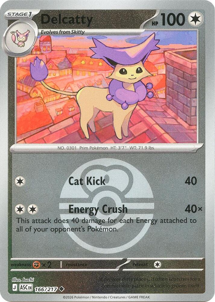 Delcatty (Love Ball) 166/217 card from ME: Ascended Heroes