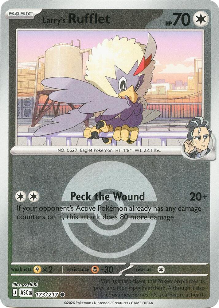 Larry's Rufflet (Poke Ball) 173/217 card from ME: Ascended Heroes