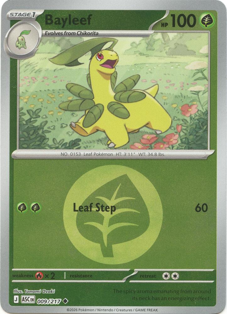 Bayleef (Energy Symbol Pattern) 009/217 card from ME: Ascended Heroes