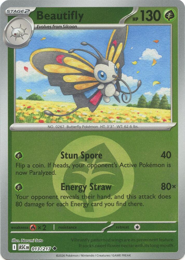 Beautifly (Energy Symbol Pattern) 013/217 card from ME: Ascended Heroes