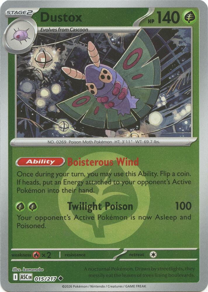 Dustox (Energy Symbol Pattern) 015/217 card from ME: Ascended Heroes