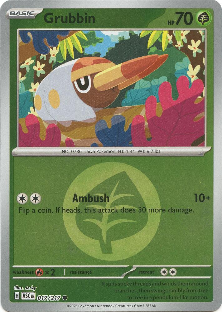 Grubbin (Energy Symbol Pattern) 017/217 card from ME: Ascended Heroes