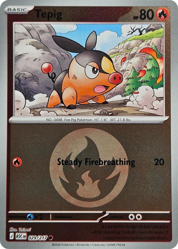 Tepig (Energy Symbol Pattern) 029/217 card from ME: Ascended Heroes