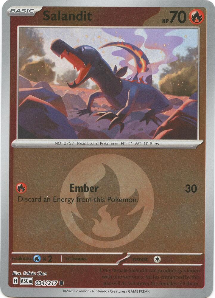 Salandit (Energy Symbol Pattern) 034/217 card from ME: Ascended Heroes