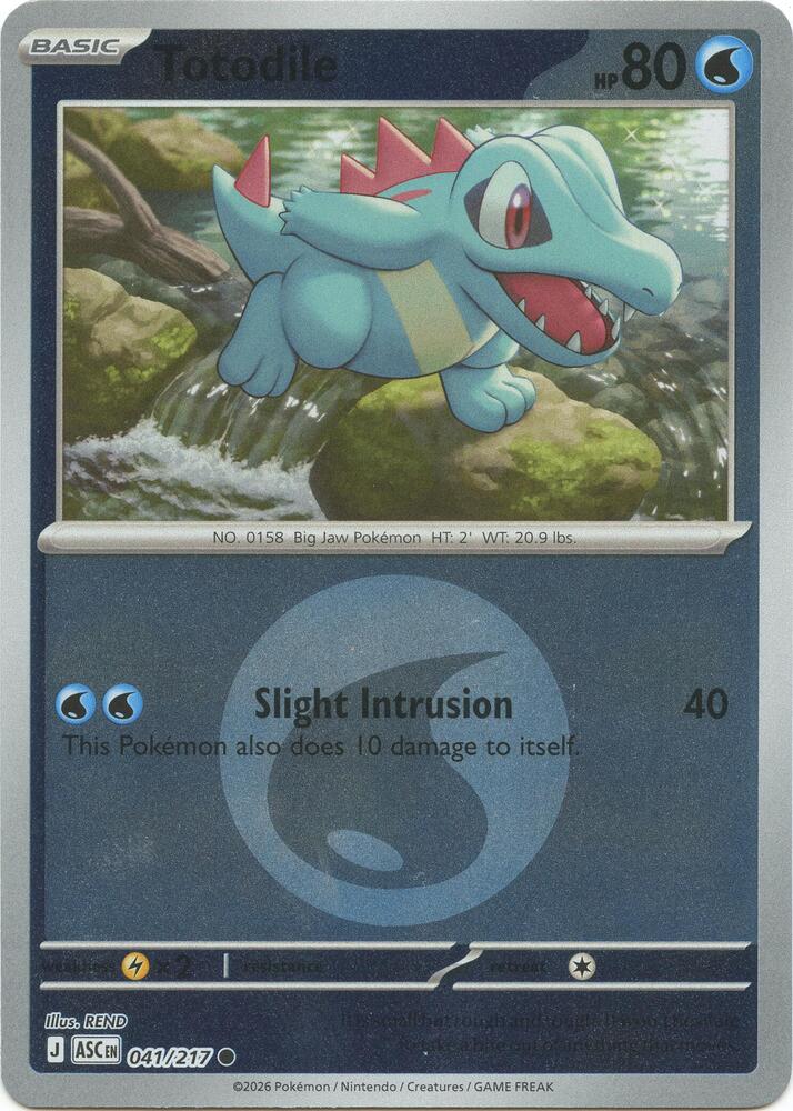 Totodile (Energy Symbol Pattern) 041/217 card from ME: Ascended Heroes
