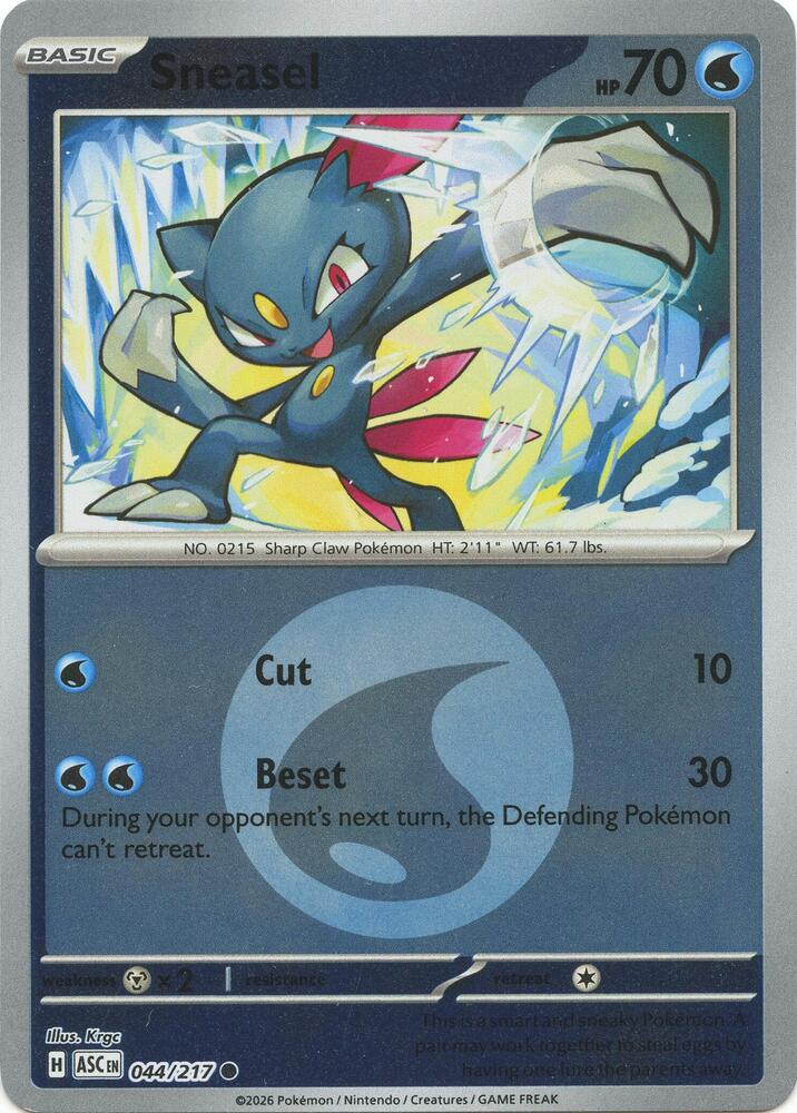 Sneasel (Energy Symbol Pattern) 044/217 card from ME: Ascended Heroes