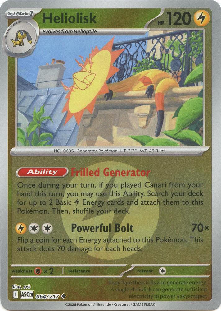 Heliolisk (Energy Symbol Pattern) 064/217 card from ME: Ascended Heroes