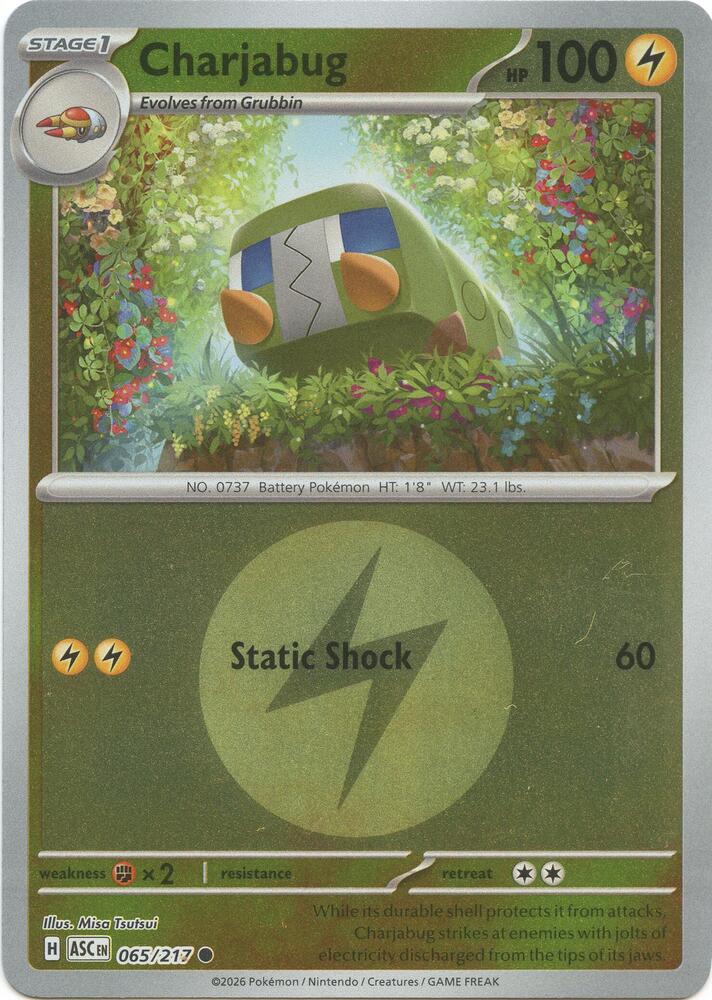 Charjabug (Energy Symbol Pattern) 065/217 card from ME: Ascended Heroes