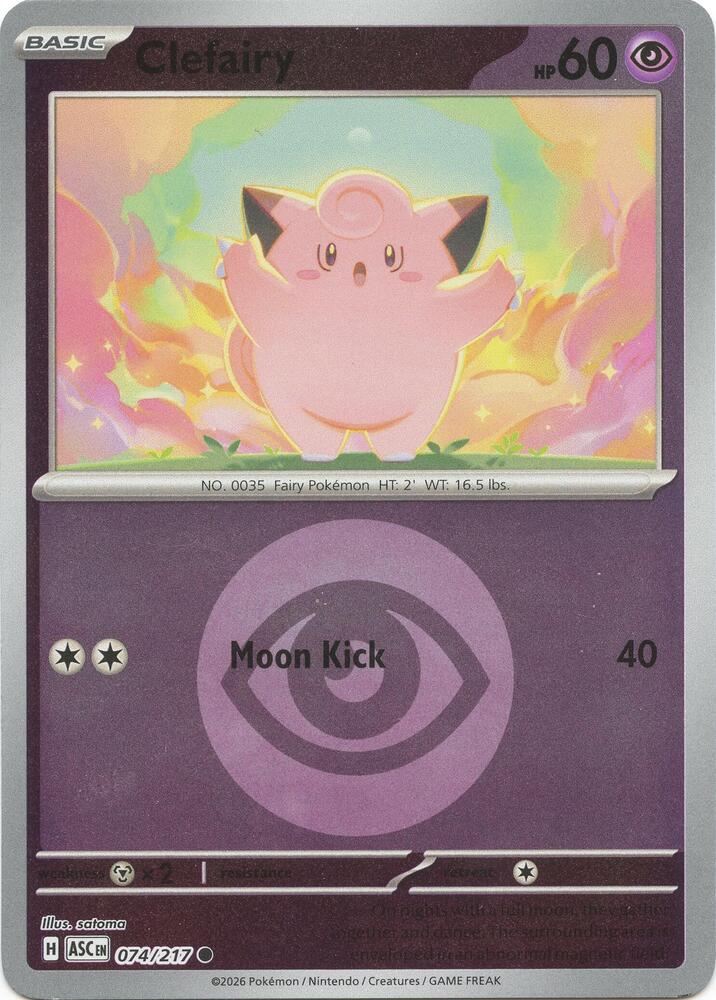 Clefairy (Energy Symbol Pattern) 074/217 card from ME: Ascended Heroes