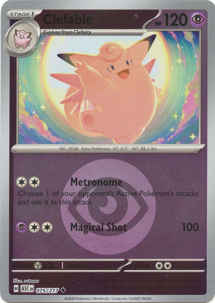 Clefable (Energy Symbol Pattern) 075/217 card from ME: Ascended Heroes