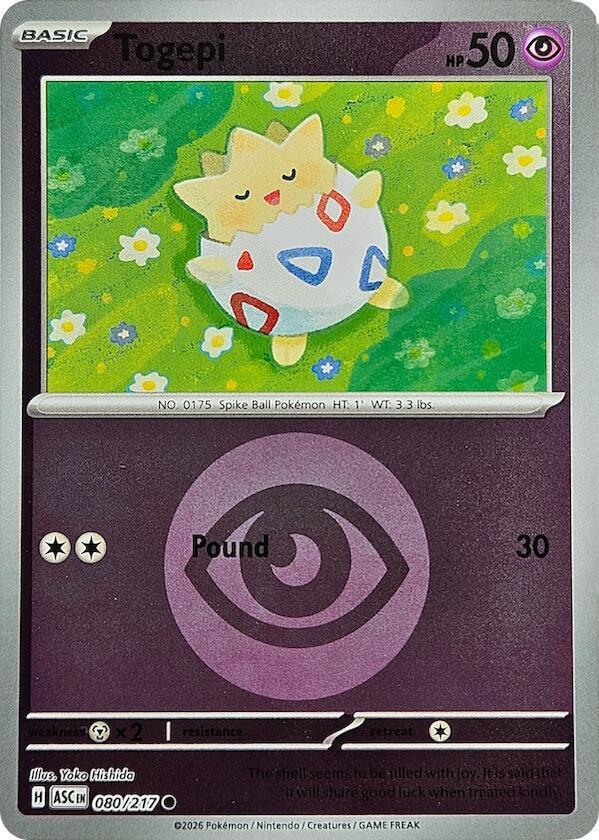 Togepi (Energy Symbol Pattern) 080/217 card from ME: Ascended Heroes