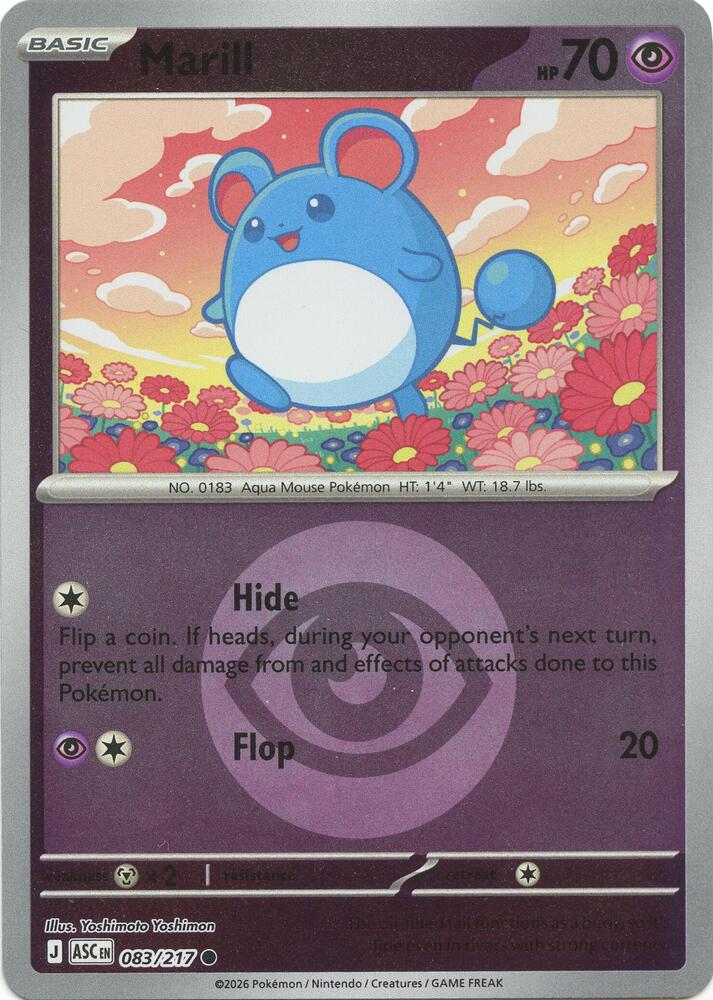 Marill (Energy Symbol Pattern) 083/217 card from ME: Ascended Heroes