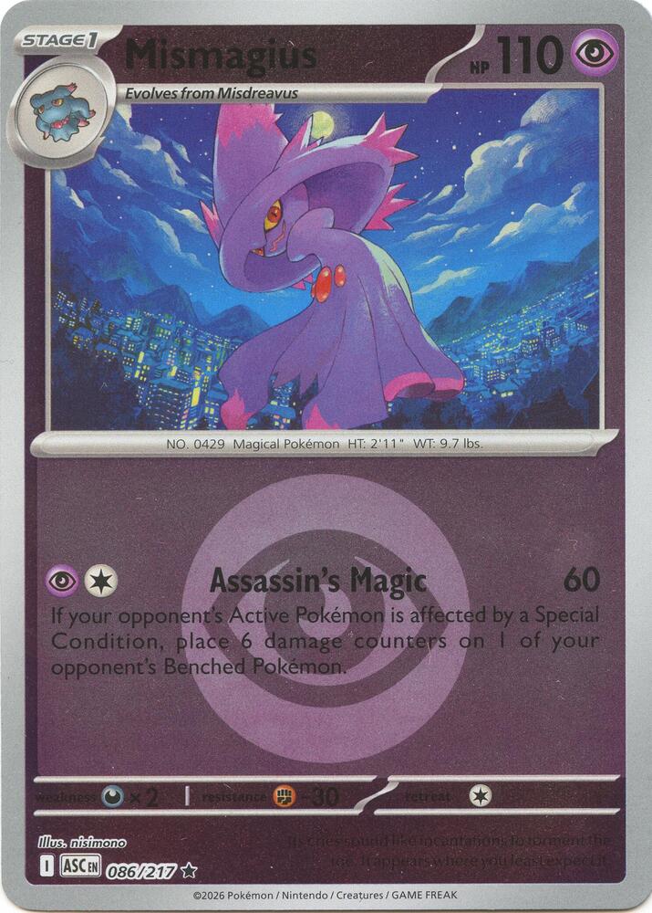 Mismagius (Energy Symbol Pattern) 086/217 card from ME: Ascended Heroes
