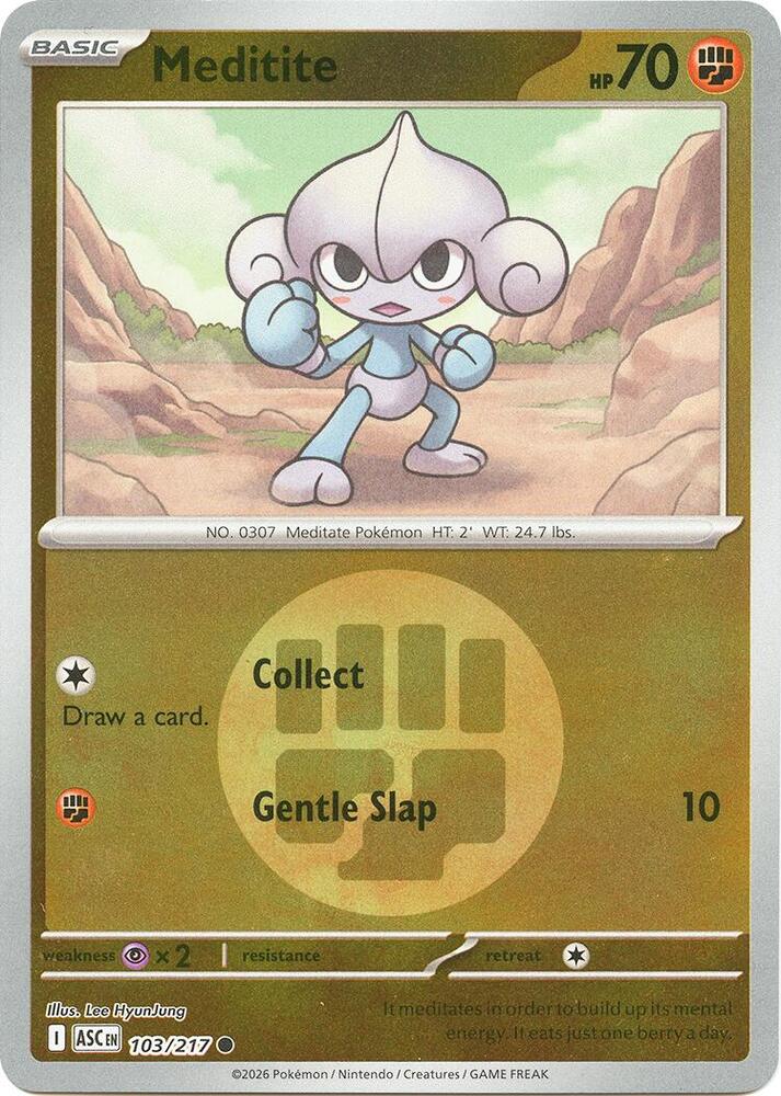 Meditite (Energy Symbol Pattern) 103/217 card from ME: Ascended Heroes