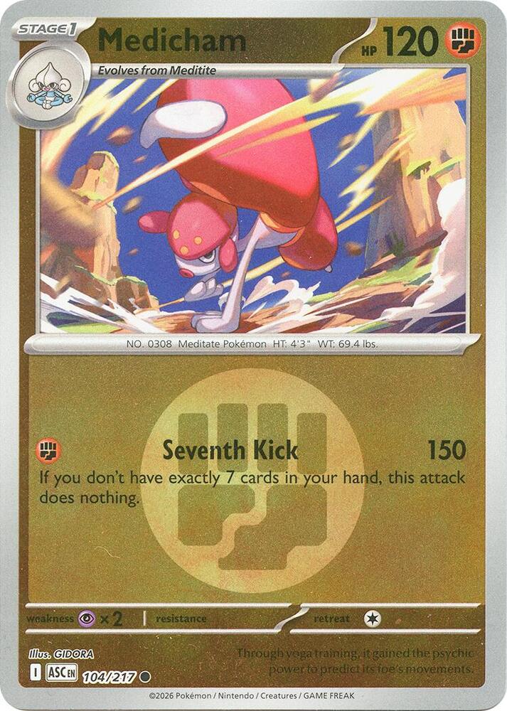 Medicham (Energy Symbol Pattern) 104/217 card from ME: Ascended Heroes