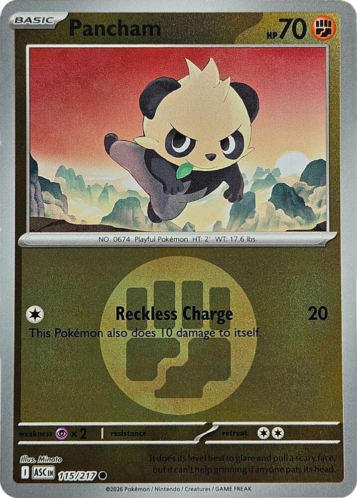 Pancham (Energy Symbol Pattern) 115/217 card from ME: Ascended Heroes