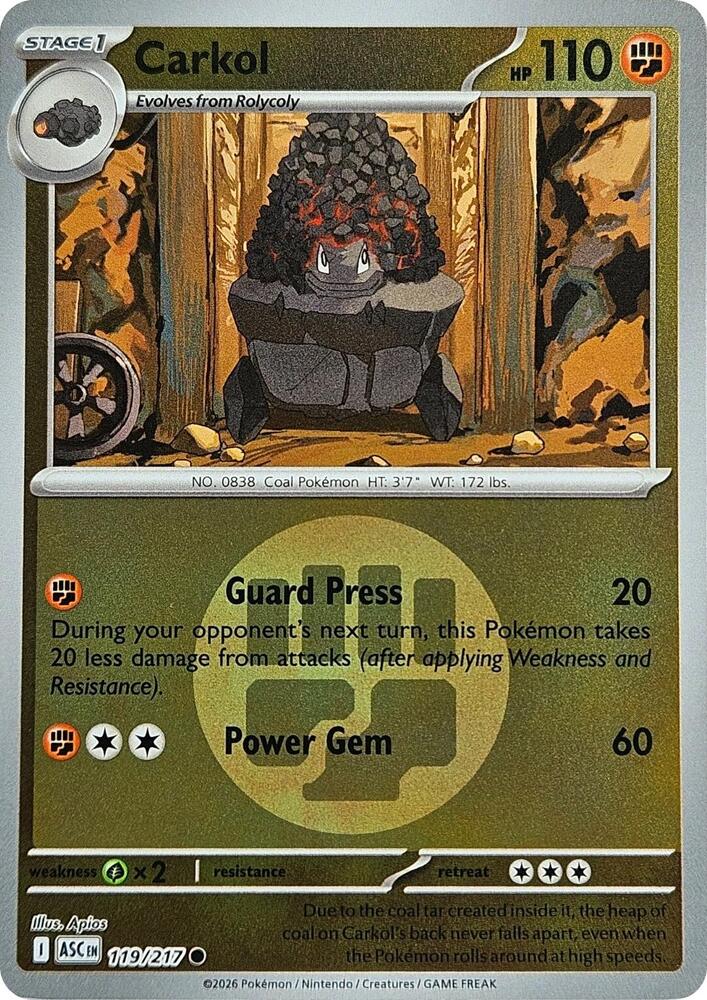 Carkol (Energy Symbol Pattern) 119/217 card from ME: Ascended Heroes