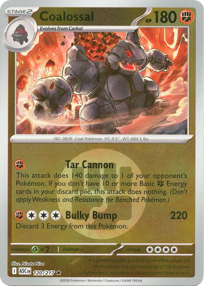 Coalossal (Energy Symbol Pattern) 120/217 card from ME: Ascended Heroes
