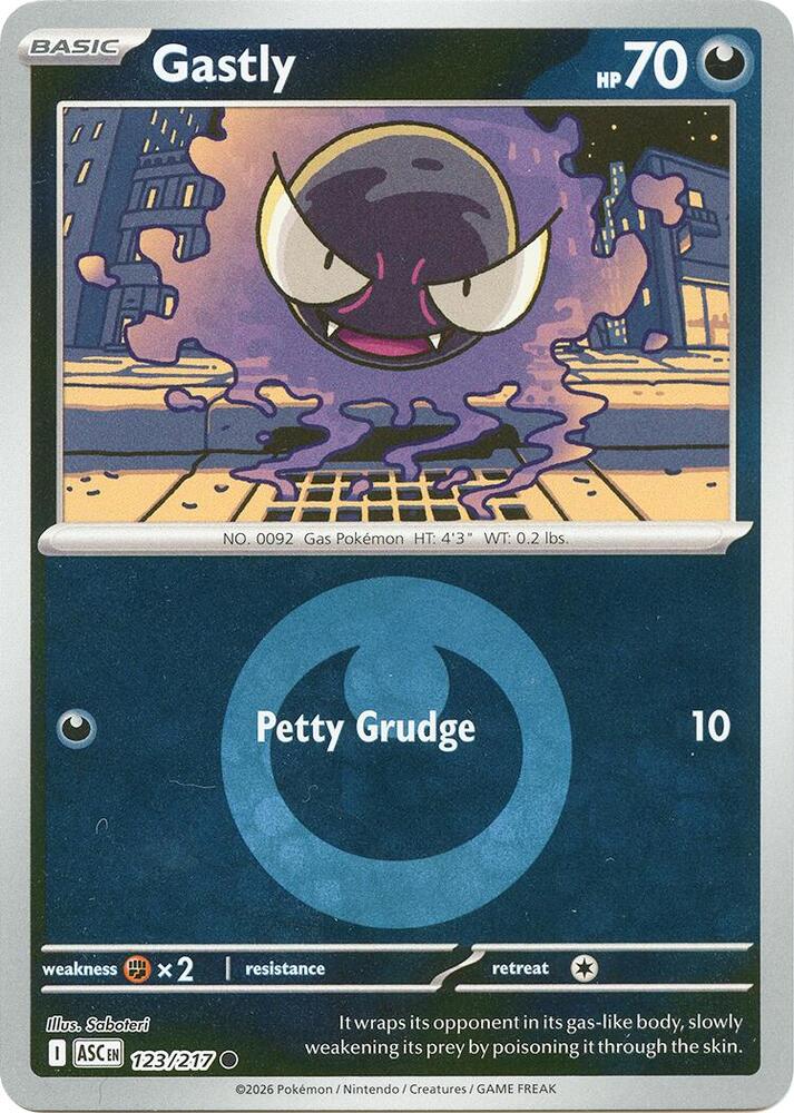 Gastly (Energy Symbol Pattern) 123/217 card from ME: Ascended Heroes