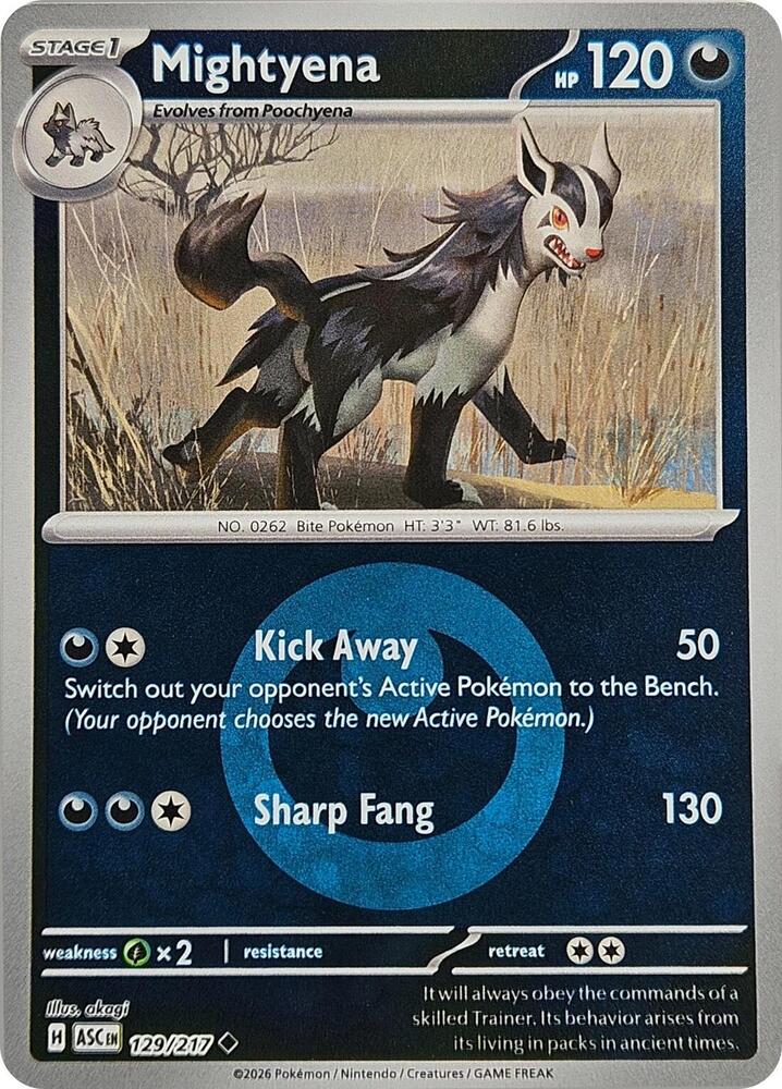 Mightyena (Energy Symbol Pattern) 129/217 card from ME: Ascended Heroes