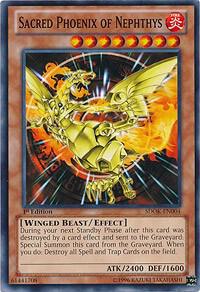Sacred Phoenix of Nephthys SDOK-EN004 card from Structure Deck: Onslaught of the Fire Kings