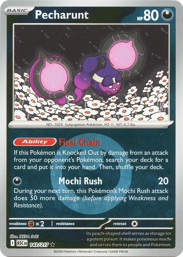 Pecharunt (Energy Symbol Pattern) 143/217 card from ME: Ascended Heroes