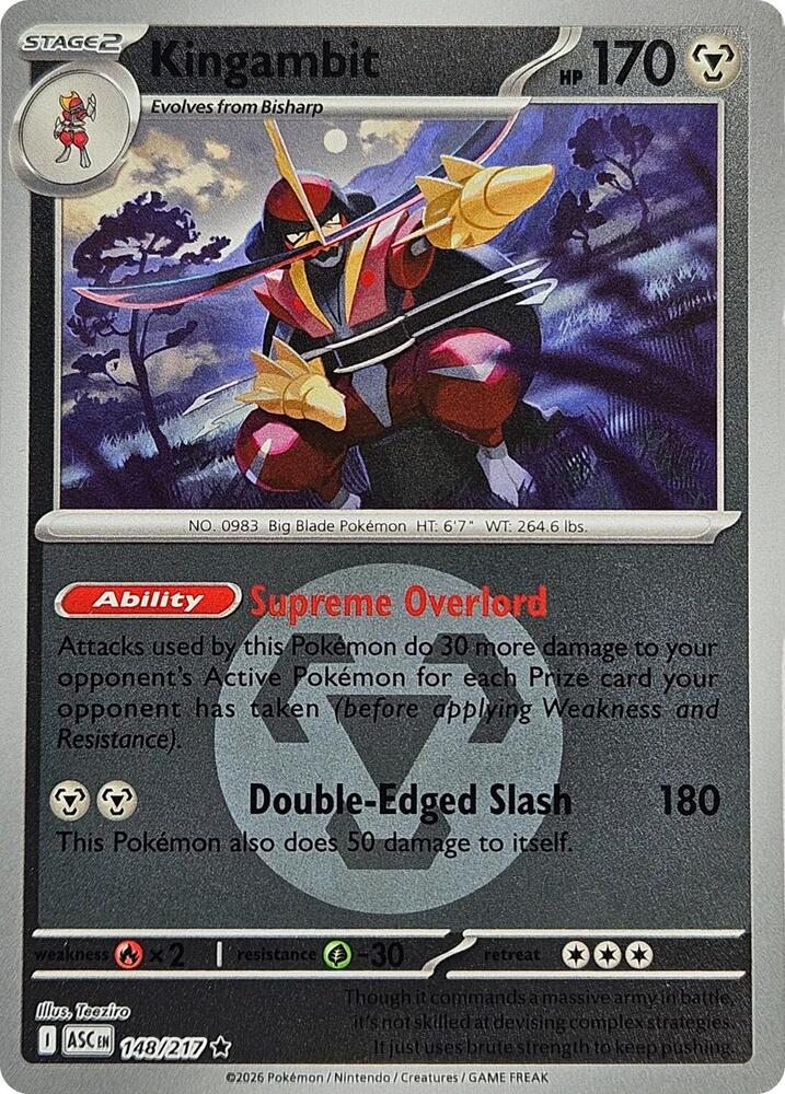 Kingambit (Energy Symbol Pattern) 148/217 card from ME: Ascended Heroes