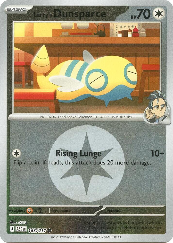 Larry's Dunsparce (Energy Symbol Pattern) 163/217 card from ME: Ascended Heroes