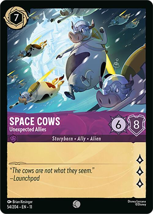 Space Cows - Unexpected Allies 54/204 card from Winterspell