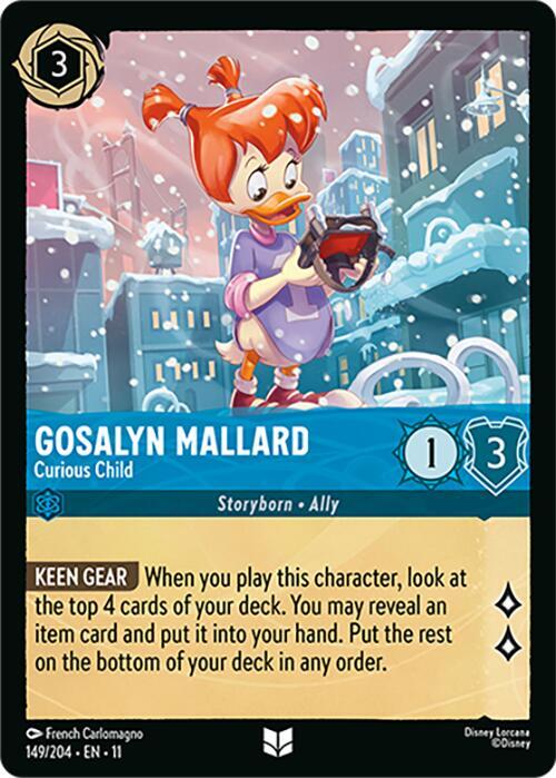 Gosalyn Mallard - Curious Child 149/204 card from Winterspell