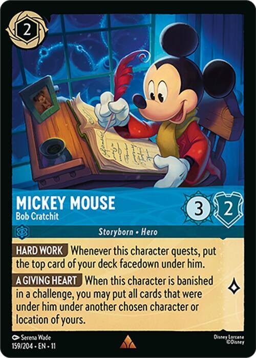 Mickey Mouse - Bob Cratchit 159/204 card from Winterspell