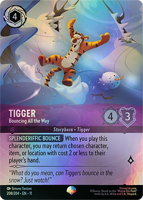 Tigger - Bouncing All the Way (Epic) 208/204 card from Winterspell