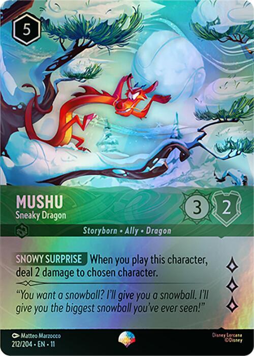 Mushu - Sneaky Dragon (Epic) 212/204 card from Winterspell