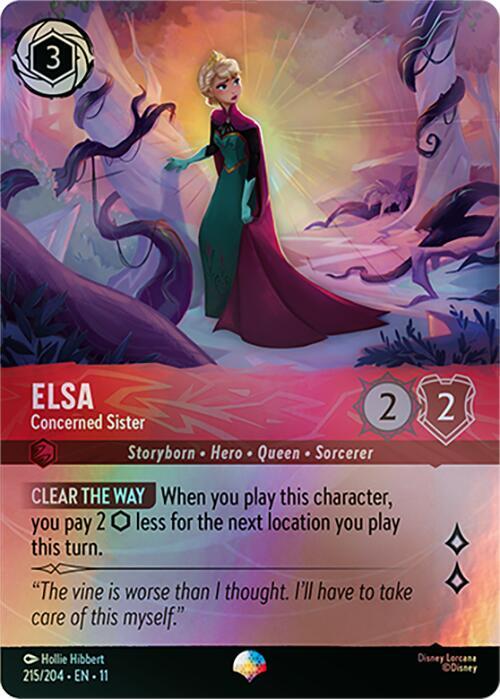 Elsa - Concerned Sister (Epic) 215/204 card from Winterspell