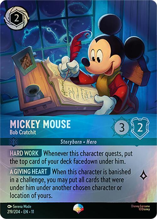 Mickey Mouse - Bob Cratchit (Epic) 219/204 card from Winterspell