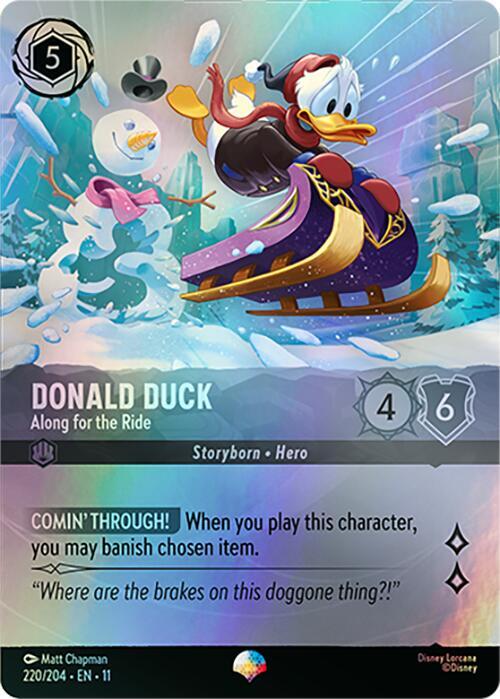 Donald Duck - Along for the Ride (Epic) 220/204 card from Winterspell