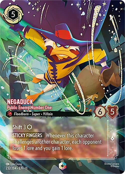 Negaduck - Public Enemy Number One (Enchanted) 232/204 card from Winterspell