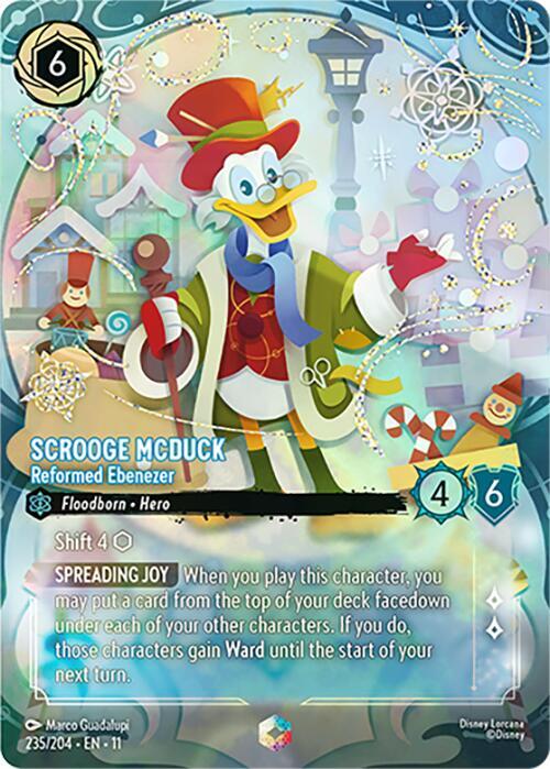 Scrooge McDuck - Reformed Ebenezer (Enchanted) 235/204 card from Winterspell