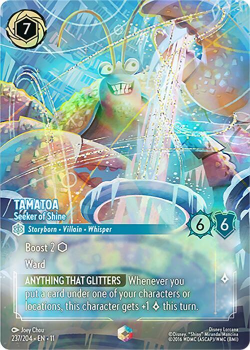 Tamatoa - Seeker of Shine (Enchanted) 237/204 card from Winterspell