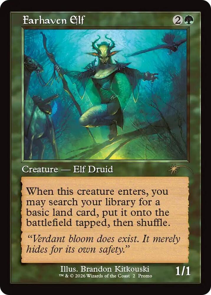 Farhaven Elf (Retro Frame) 2 card from WPN & Gateway Promos