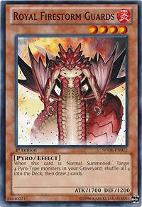 Royal Firestorm Guards SDOK-EN012 card from Structure Deck: Onslaught of the Fire Kings