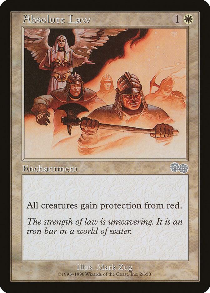 Absolute Law 2 card from Urza's Saga