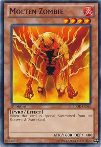 Molten Zombie SDOK-EN015 card from Structure Deck: Onslaught of the Fire Kings