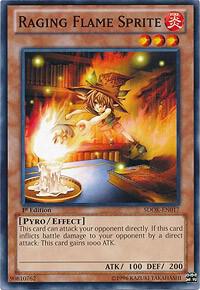 Raging Flame Sprite SDOK-EN017 card from Structure Deck: Onslaught of the Fire Kings
