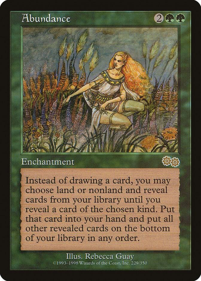 Abundance 229 card from Urza's Saga
