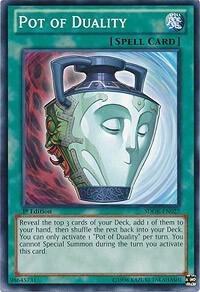 Pot of Duality SDOK-EN027 card from Structure Deck: Onslaught of the Fire Kings