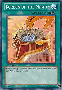Burden of the Mighty SDOK-EN030 card from Structure Deck: Onslaught of the Fire Kings