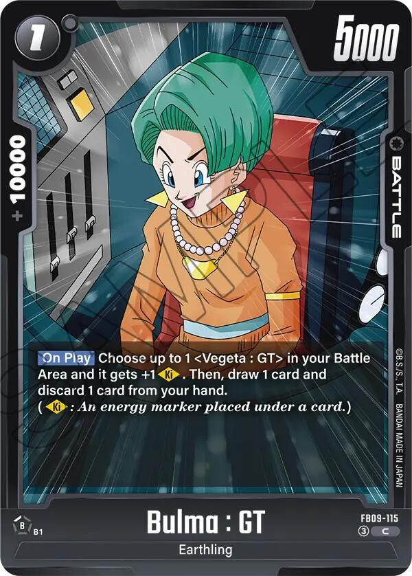 Bulma : GT FB09-115 card from Dual Evolution